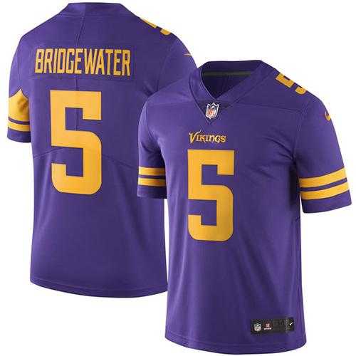 Nike Men & Women & Youth Vikings 5 Teddy Bridgewater Purple Color Rush Limited Jersey,We sell and wholesale Nike Men & Women & Youth Vikings 5 Teddy Bridgewater Purple Color Rush Limited Jersey on line form chian!